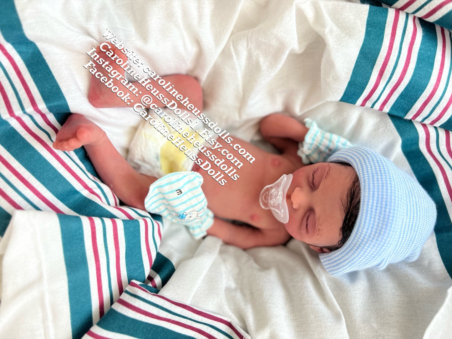 Custom order, soft full body solid silicone preemie baby boy doll, reborn ranger