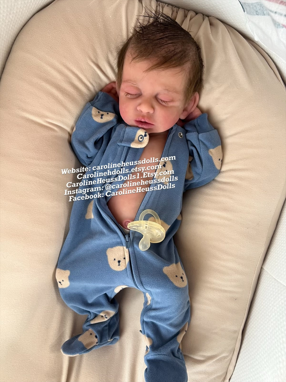 Chubby Newborn Drew, full body silicone baby, custom order
