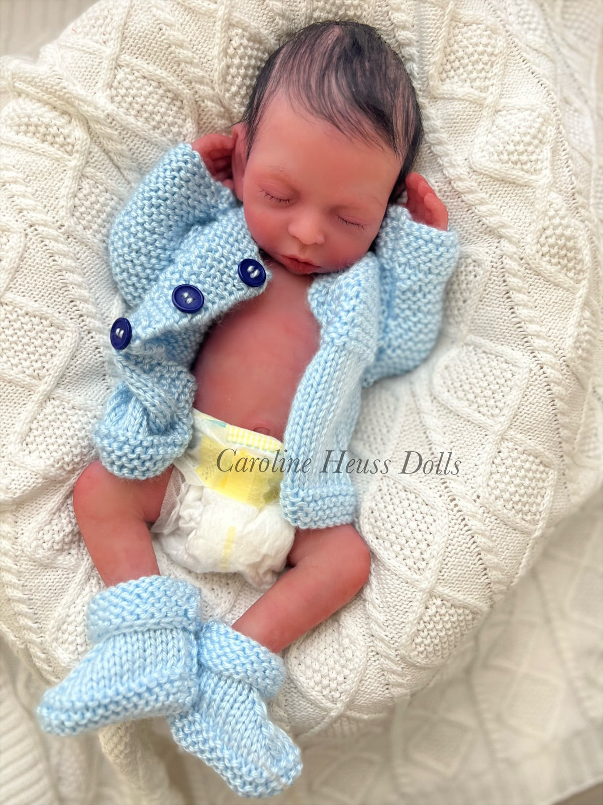 Custom order, soft full body solid silicone preemie baby boy doll, reborn ranger