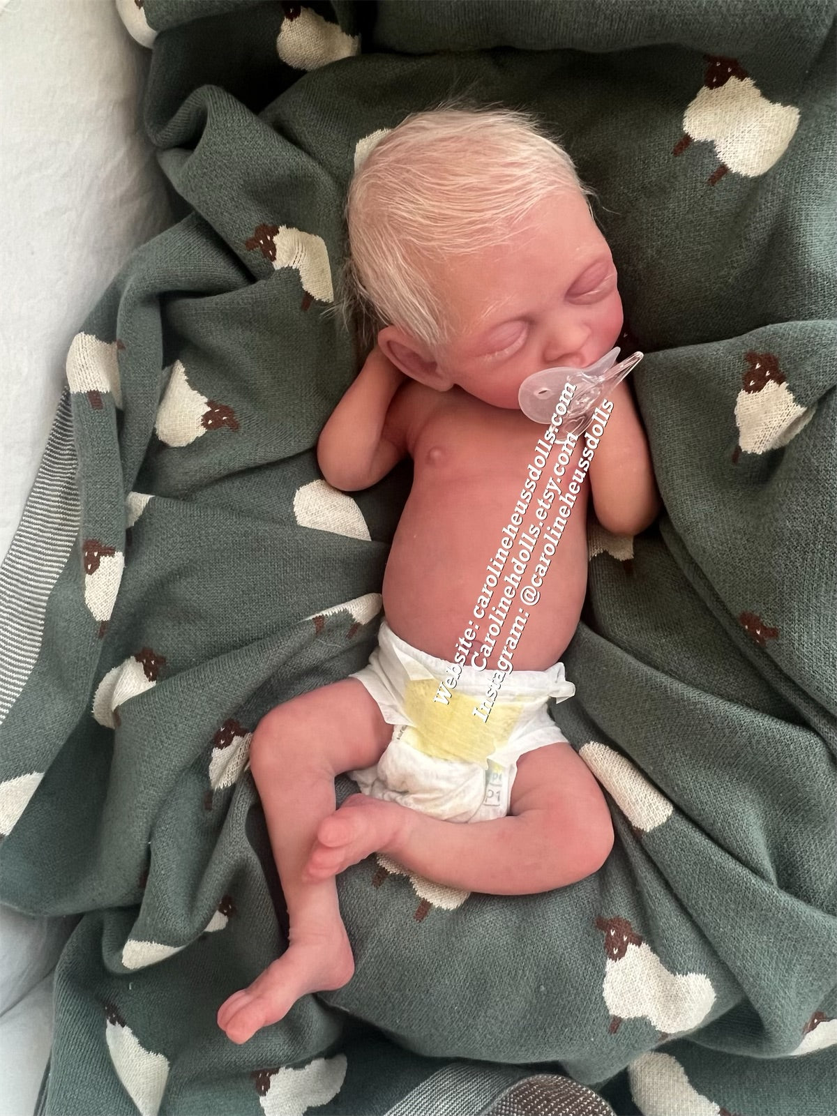 Custom order, soft full body solid silicone preemie baby boy doll, reborn ranger