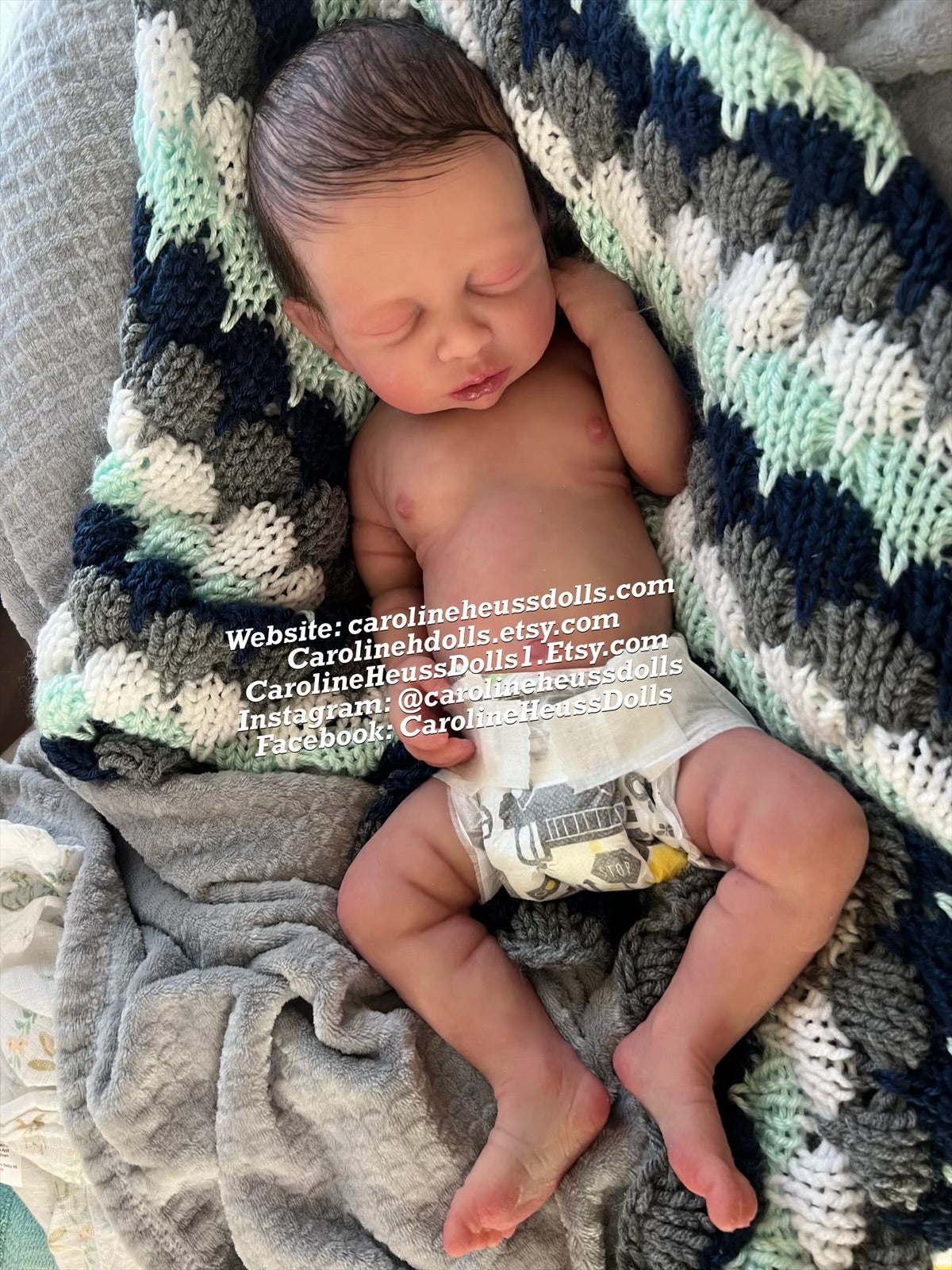 Ready to ship , Full body solid silicone reborn baby boy doll chubby newborn Drew. Ready for Christmas!