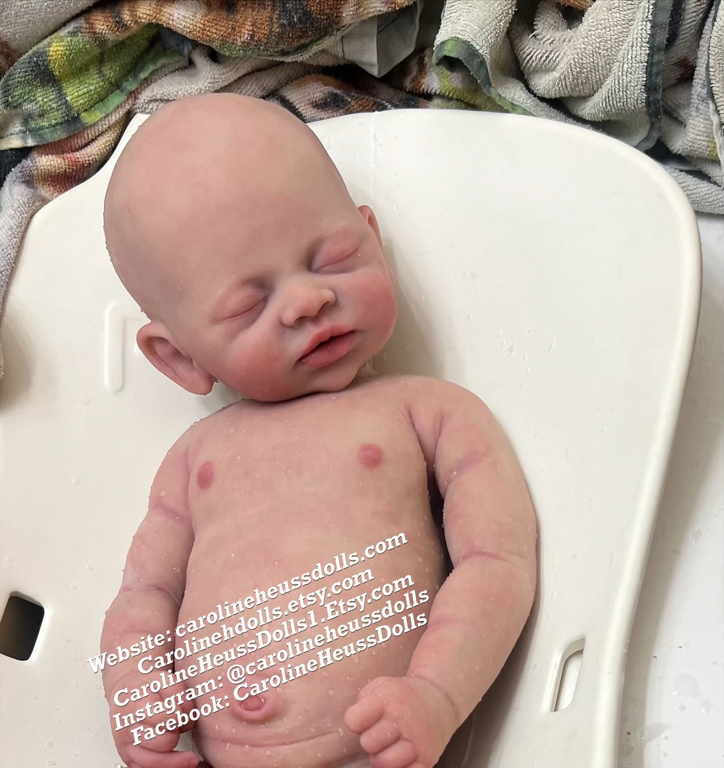 Bib baby 3month Darla, soft full body silicone, ready to ship