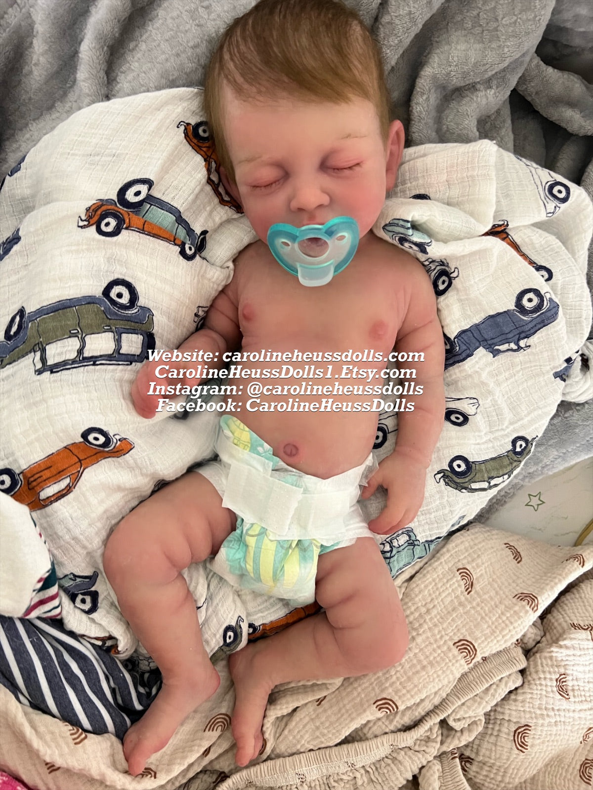 Custom order, High quality soft full body silicone baby doll, newborn reborn baby boy Drew, layaway available