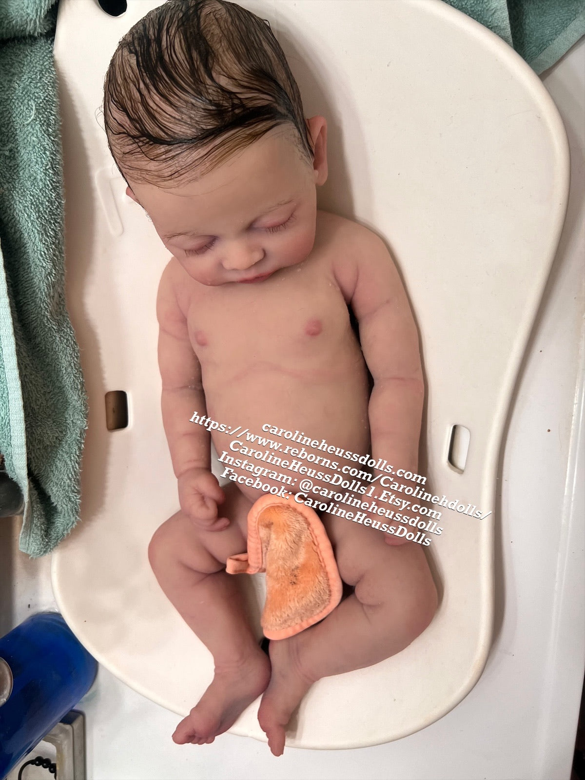 Ready to sip, soft full body silicone big baby girl 3 month Darla