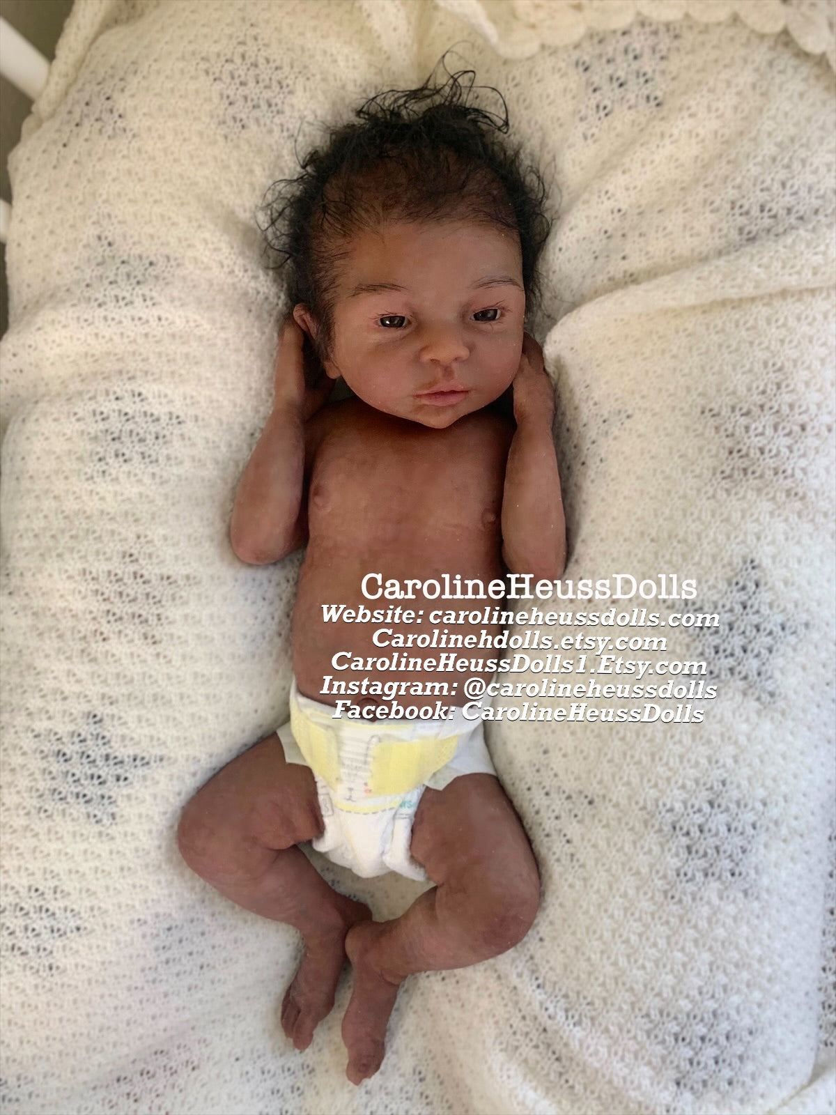 Customizable, full body silicone reborn baby girl or boy doll Wren