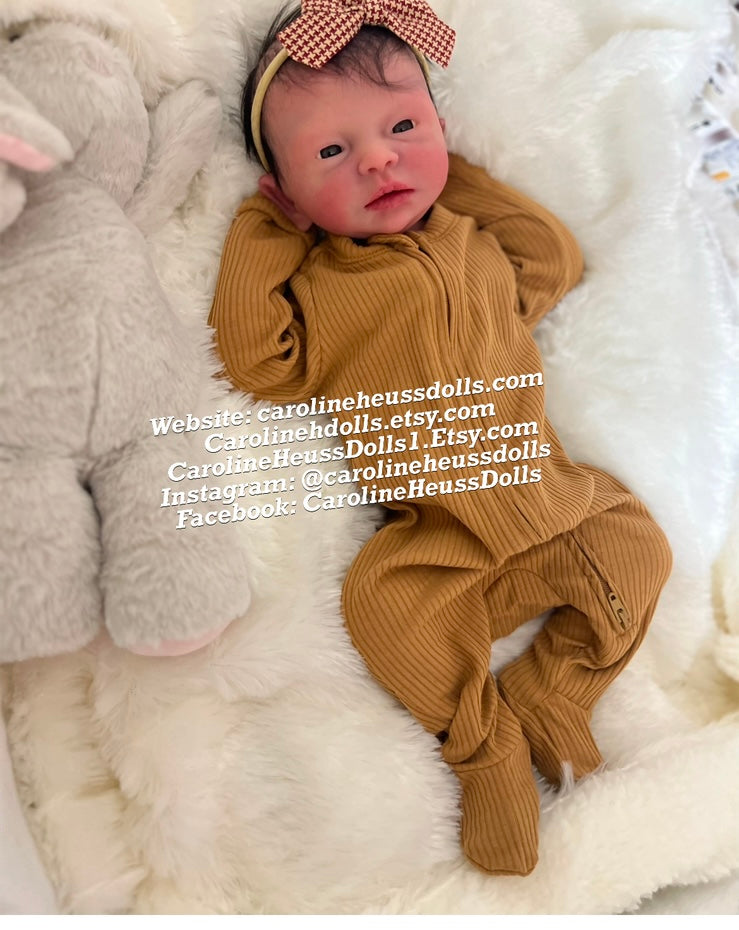 Customizable, full body silicone reborn baby girl or boy doll Wren