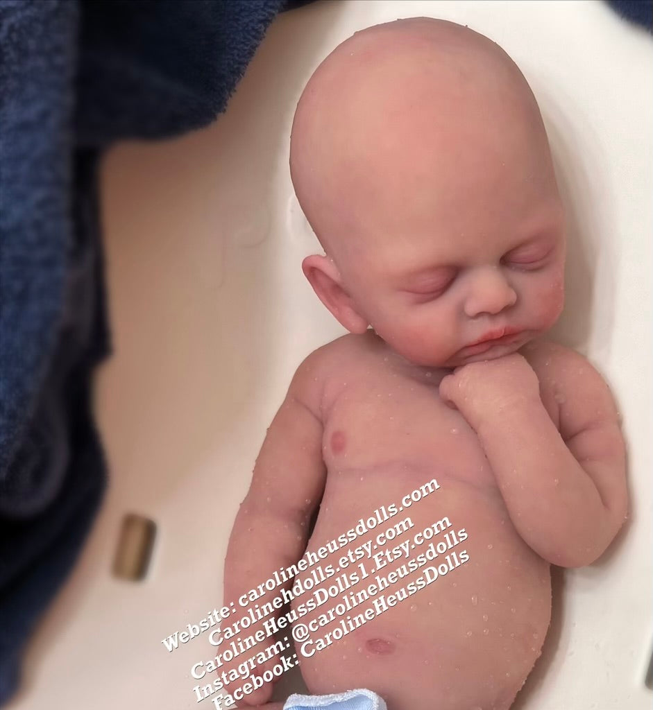 Ready to ship, soft full body silicone chubby 8lb newborn baby Olive