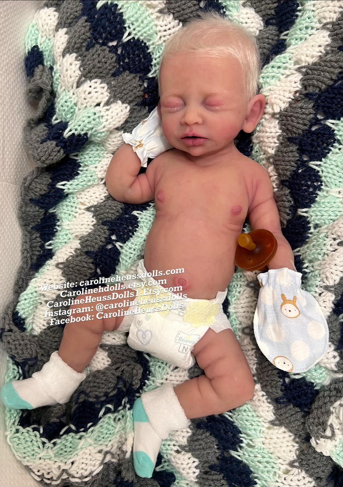 Ready to ship , Full body silicone baby doll, newborn reborn baby boy Drew