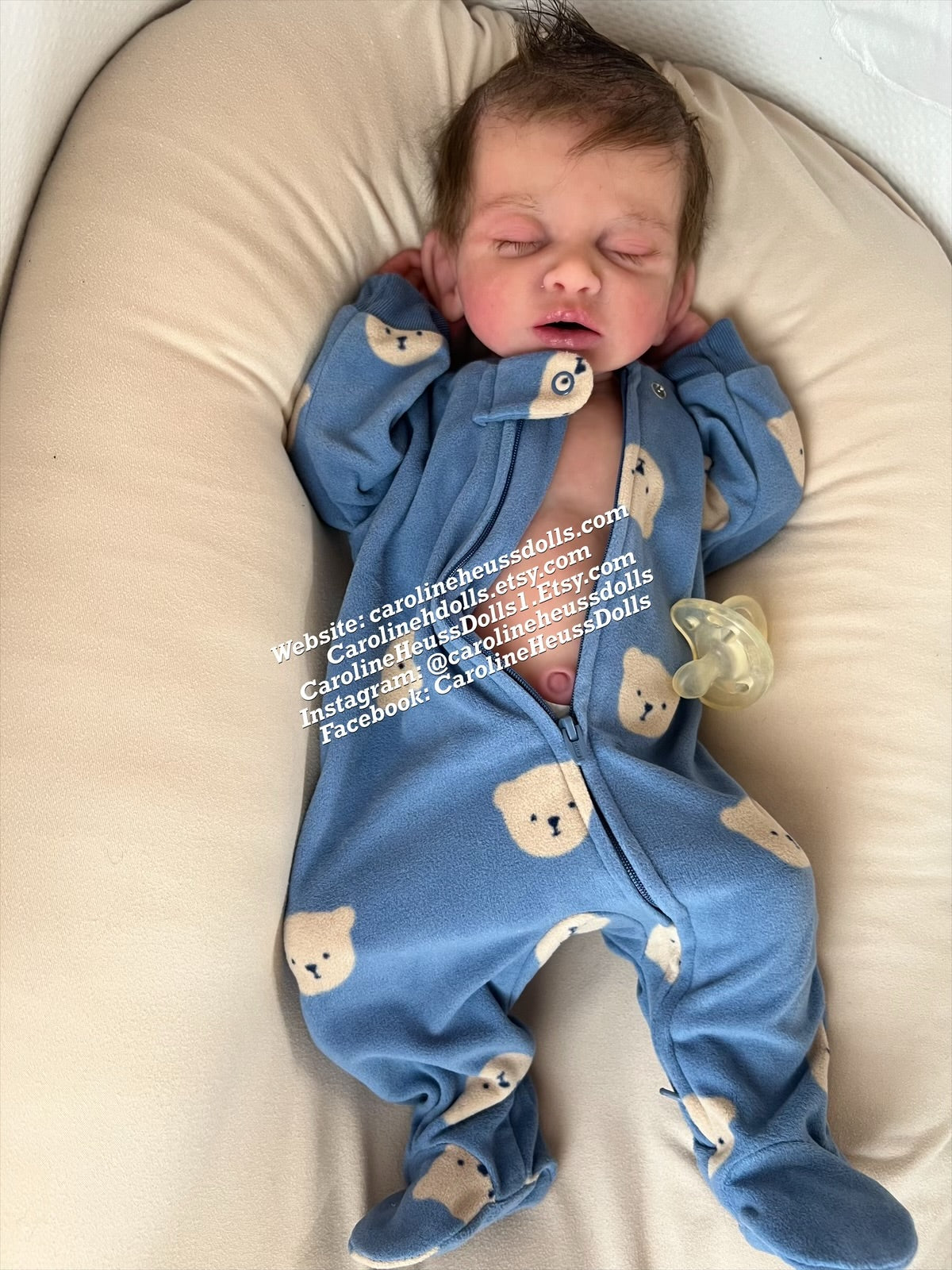 Chubby Newborn Drew, full body silicone baby, custom order