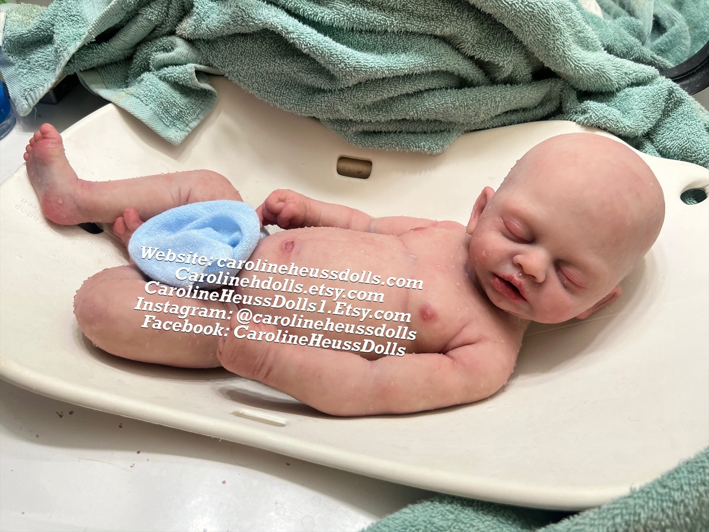 Ready to ship, soft full body silicone chubby big newborn 8lb baby Olive