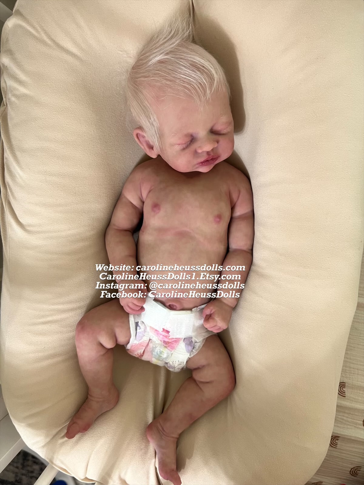 Customizable, Full body solid silicone, big baby 3month Darla