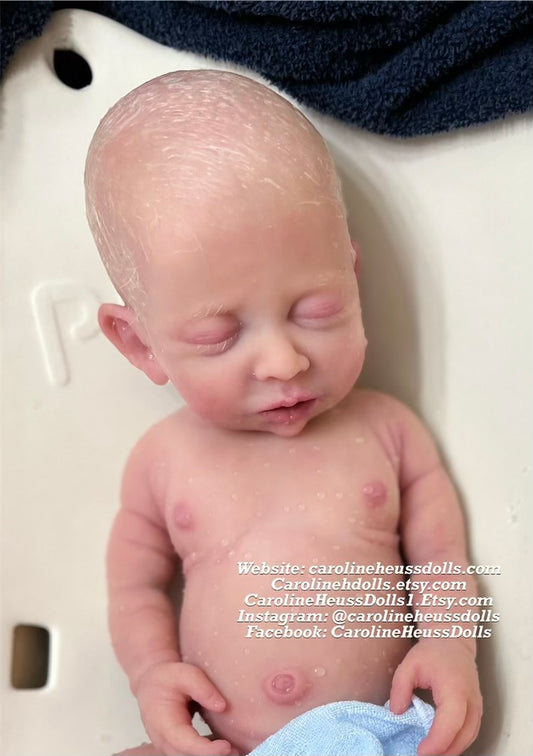 Ready to ship , Full body silicone baby doll, newborn reborn baby boy Drew
