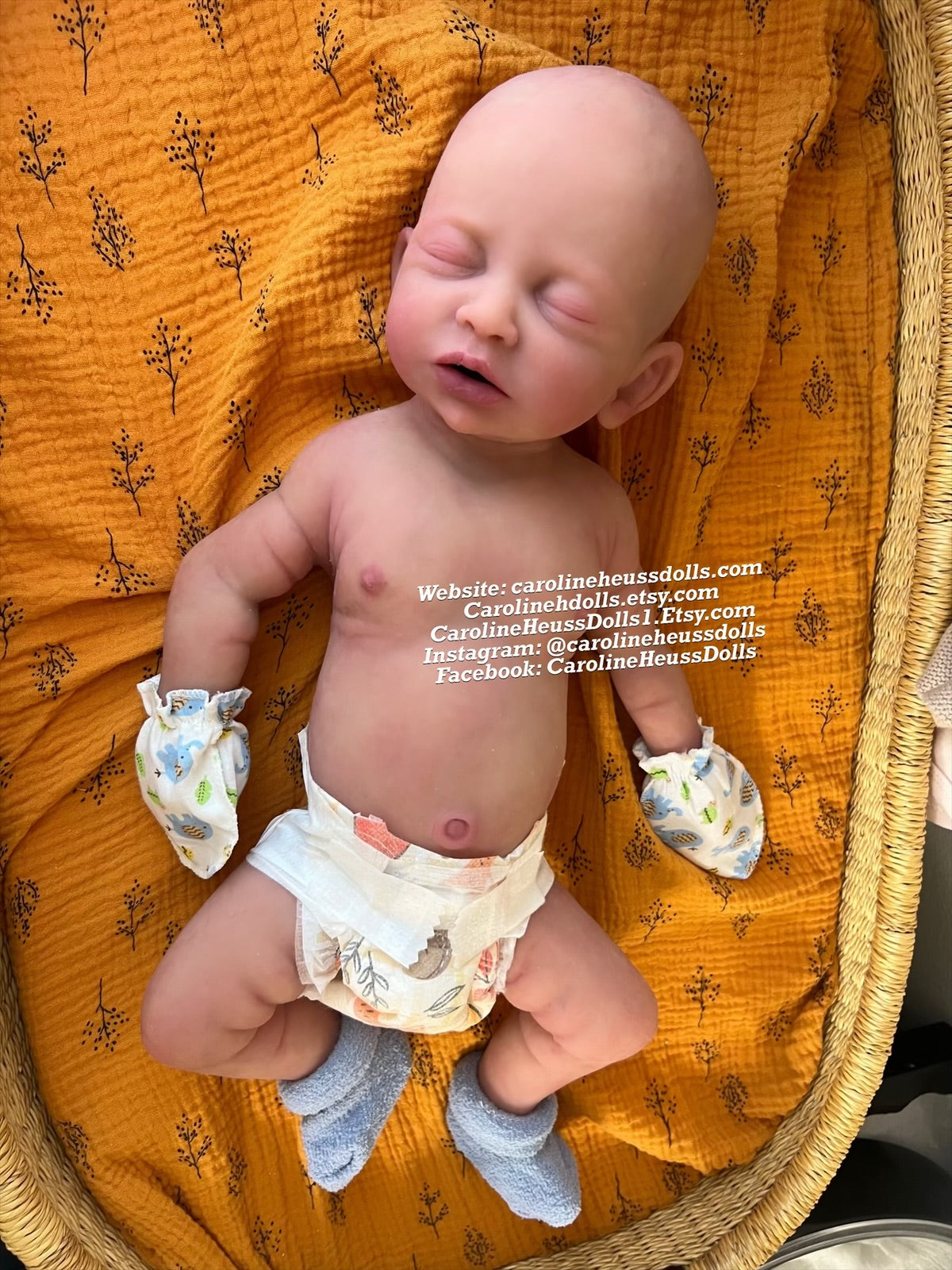 Ready to ship , Full body silicone baby doll, newborn reborn baby boy Drew