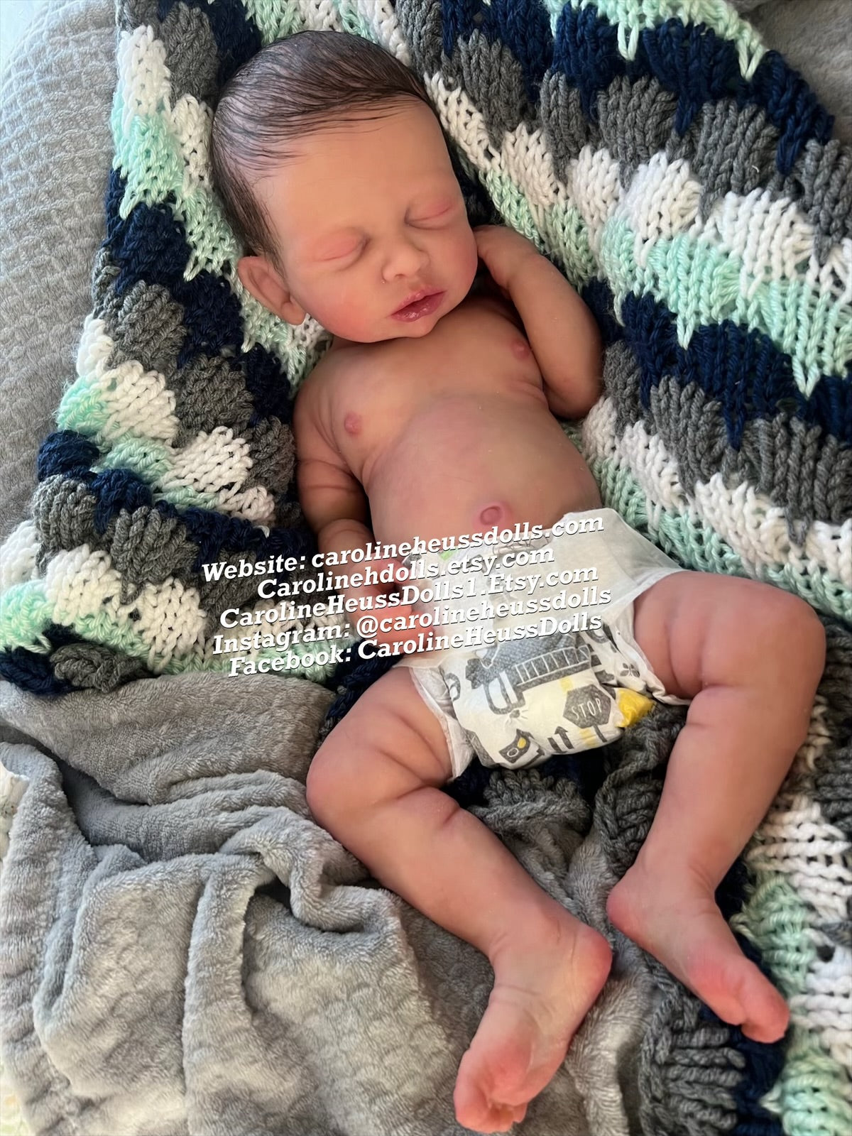 Ready to ship , Full body solid silicone reborn baby boy doll chubby newborn Drew. Ready for Christmas!