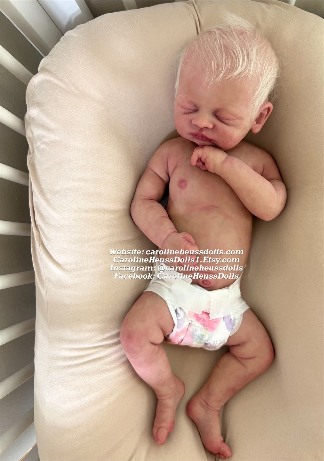 Customizable, Full body solid silicone, big baby 3month Darla