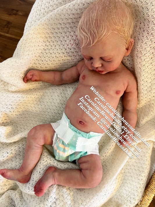 Ready to ship, soft full body silicone chubby big newborn 8lb baby Olive