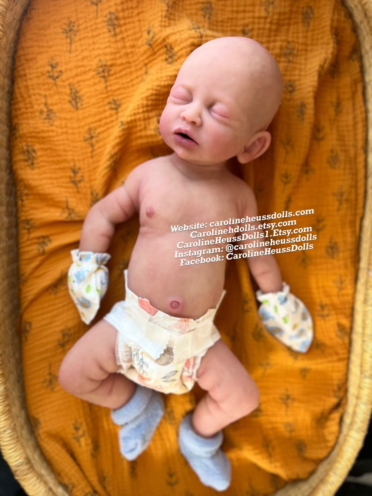 Ready to ship , Full body silicone baby doll, newborn reborn baby boy Drew