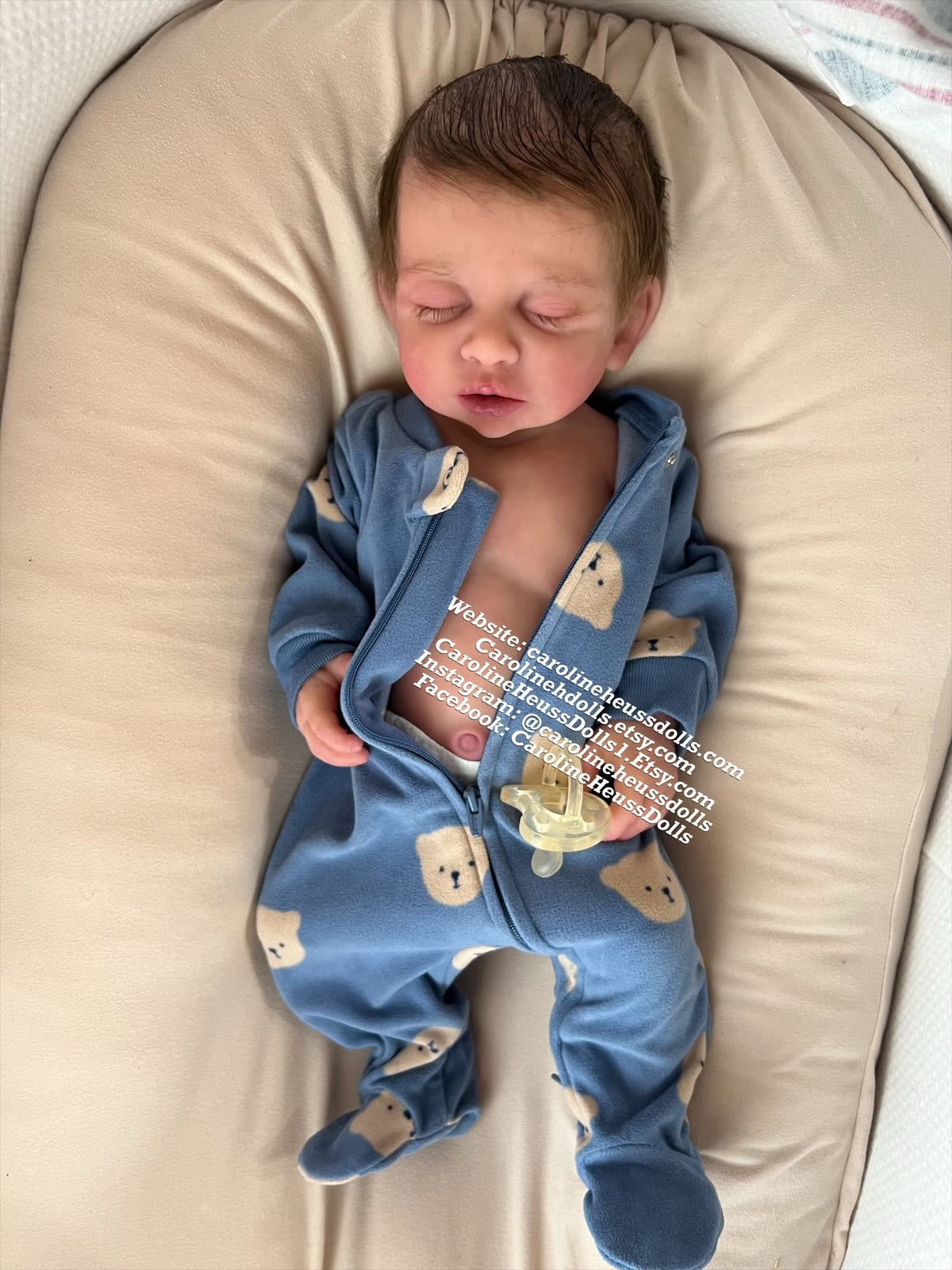 Chubby Newborn Drew, full body silicone baby, custom order