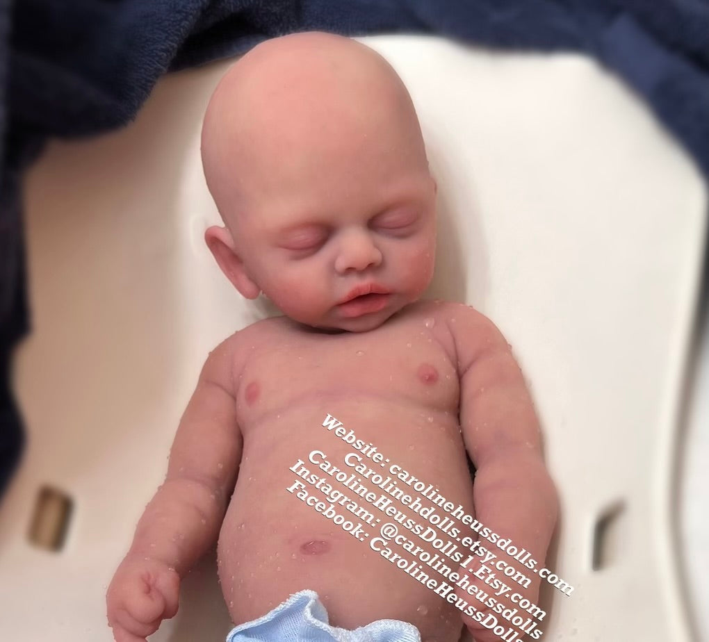 Ready to ship, soft full body silicone chubby 8lb newborn baby Olive