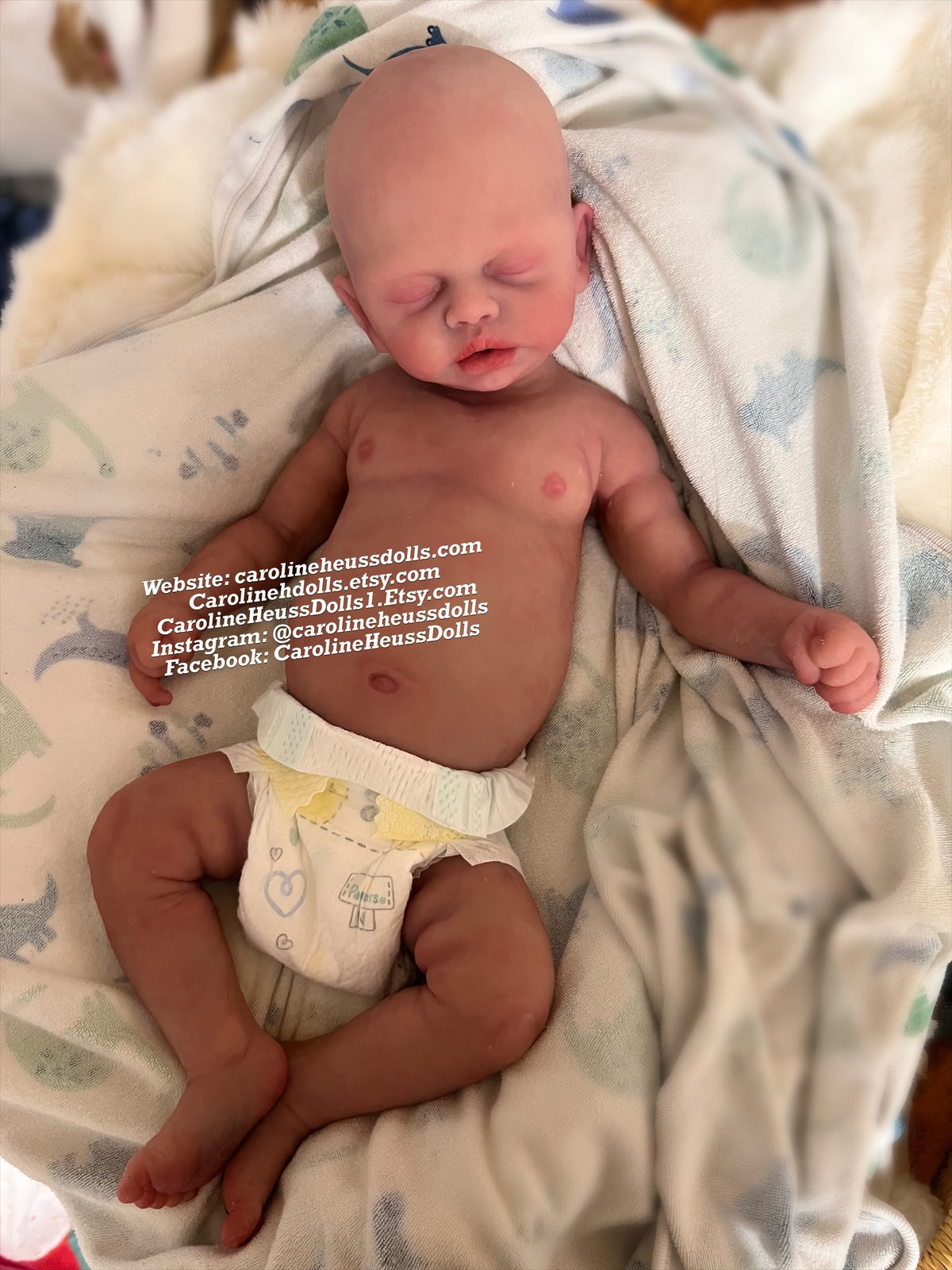 Ready to ship, soft full body silicone chubby 8lb newborn baby Olive